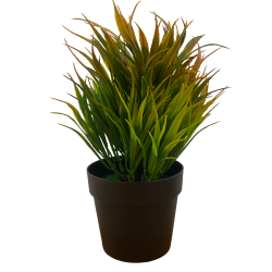 Изкуствено зелено цвете в саксия