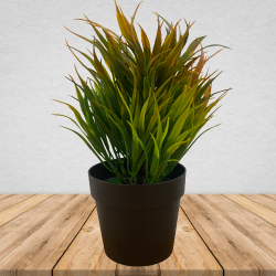 Изкуствено зелено цвете в саксия