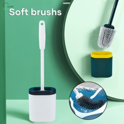 Силиконова четка за тоалетна с поставка, Антибактериална Силиконова четка за тоалетна с поставка, Антибактериална