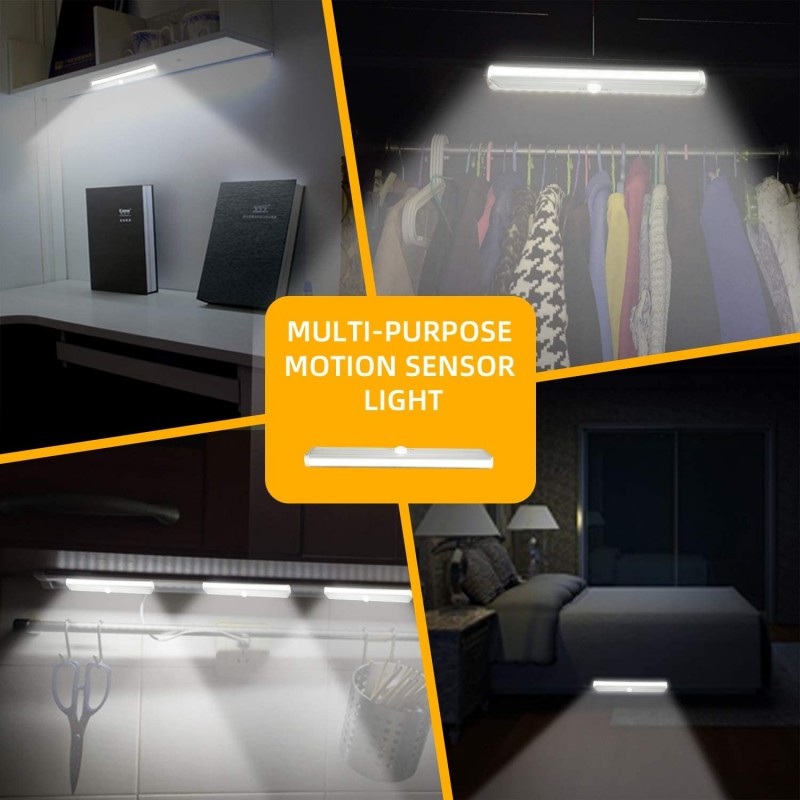 Безжична LED лампа с магнит, USB зареждане,  Сензор за движение, За гардероб, Автомобил и др.
