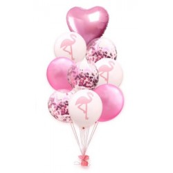 Комплект розови балони със Сърце