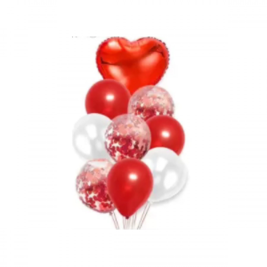Сет червени балони със Сърце
