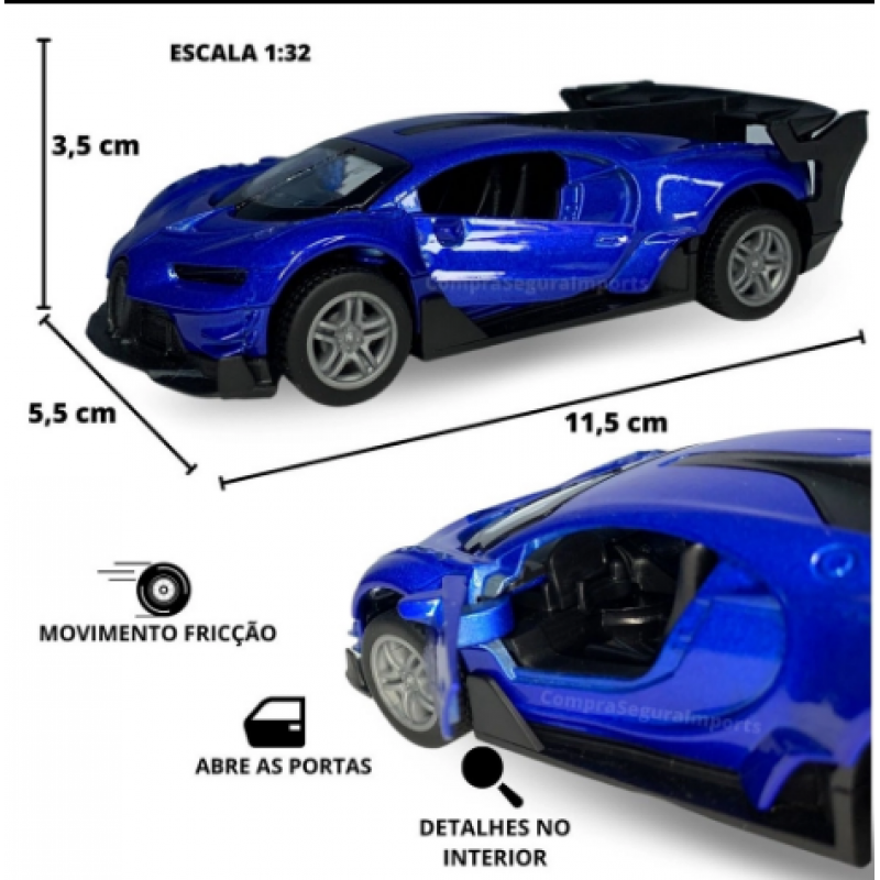 Метална кола Bugatti, Отварящи се врати