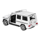 Метална кола Мерцедес,G-CLASS, Отварящи се врати,1:24, Бяла