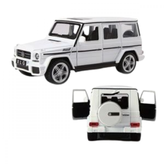 Метална кола Мерцедес,G-CLASS, Отварящи се врати,1:24, Бяла