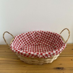 Великденски панер с дръжки, Карирана подплата