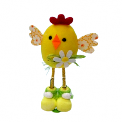 Декоративно Великденско пиленце с дълги крака