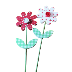 Декорация цветя на клечка