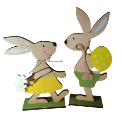 Комплект дървени Великенски зайчета