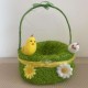 Зелена Великденска кошница с трева
