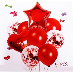 Комплект червени парти балони