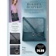 Модерна черна чанта Avon с релеф