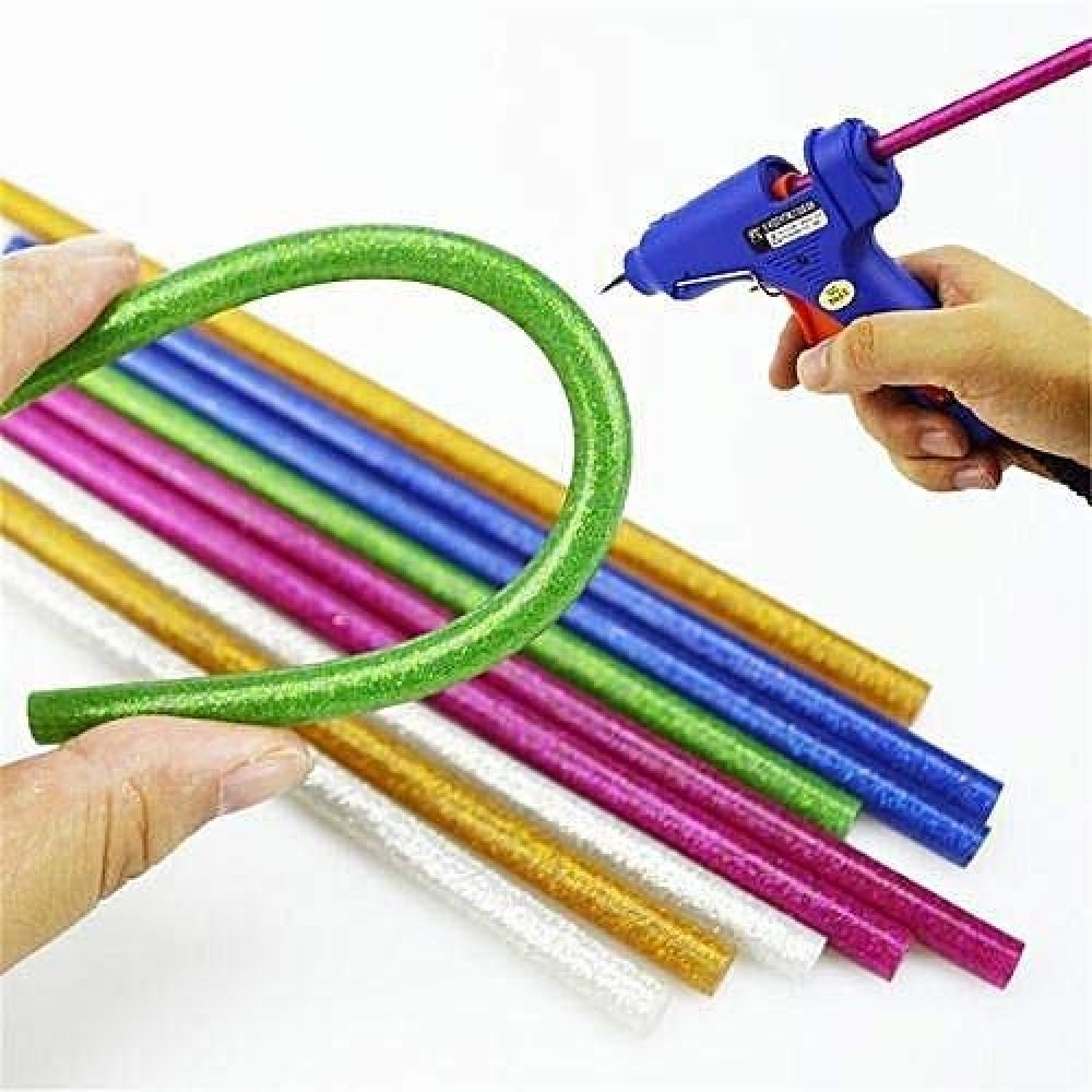 Цветни силиконови пръчки за пистолет 7мм - 8 броя