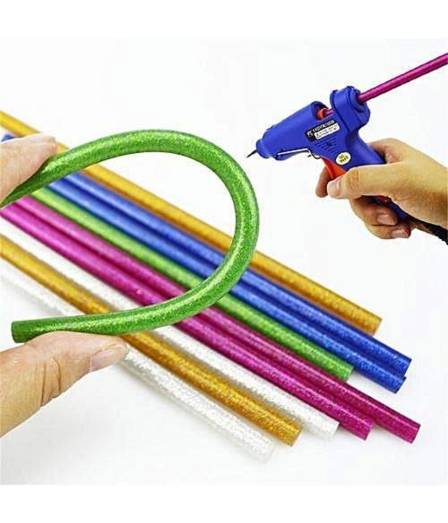 Цветни силиконови пръчки за пистолет 7мм - 8 броя