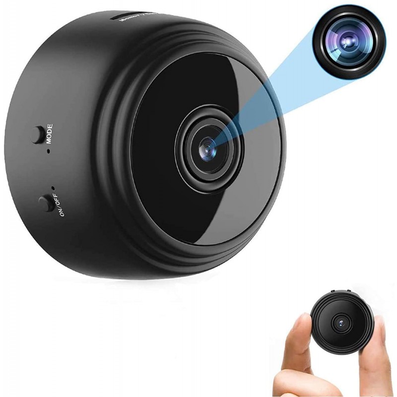 Безжична мини камера за наблюдение - черен цвят