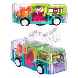 Прозрачен светещ , музикален автобус Gear bus