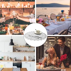 Сива подложка за сервиране - Цвете