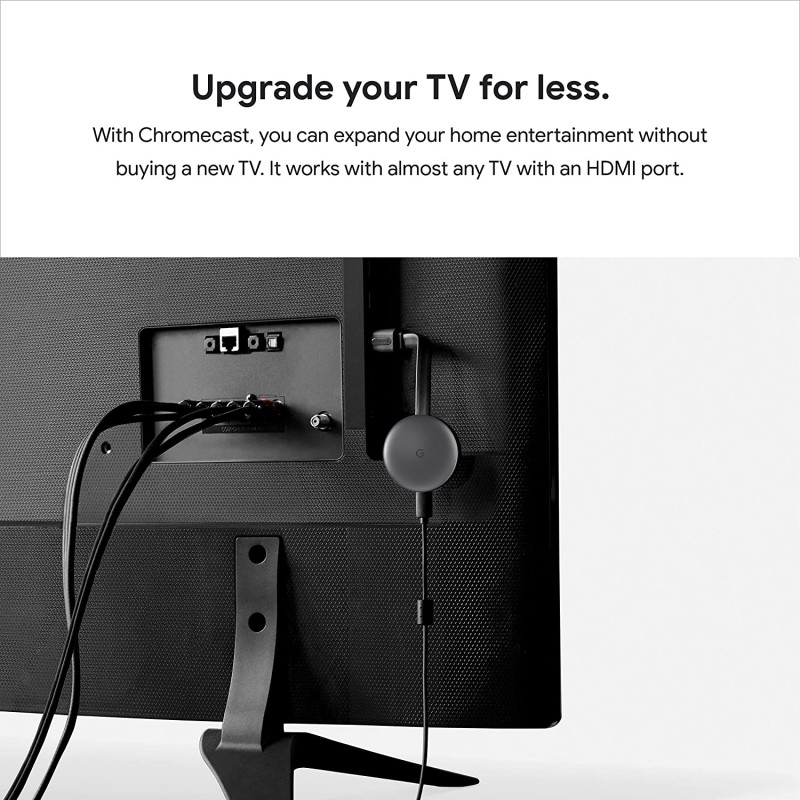 Устройство за безжично свързване на телефон с телевизор -  Google Chromecast Smart TV 