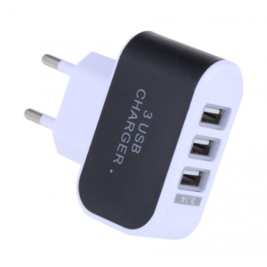 Адаптер за зареждане с 3 USB порта Адаптер за зареждане с 3 USB порта