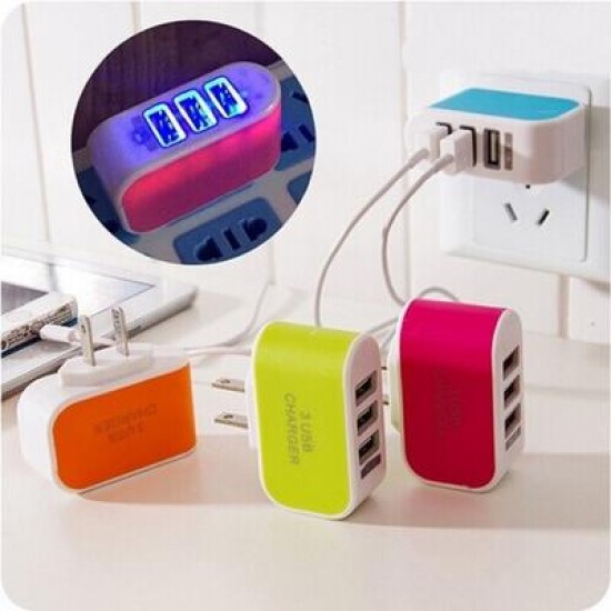 Адаптер за зареждане с 3 USB порта Адаптер за зареждане с 3 USB порта