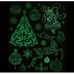 Светещи Коледни стикери за декорация