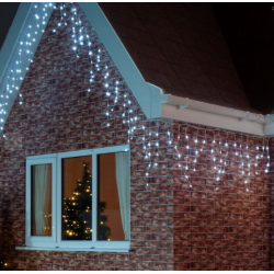 LED Гирлянд / Ресни - Студено бял цвят