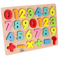Дървена Образователна дъска с цифри