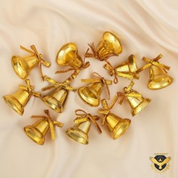 Комплект Коледни златни камбанки