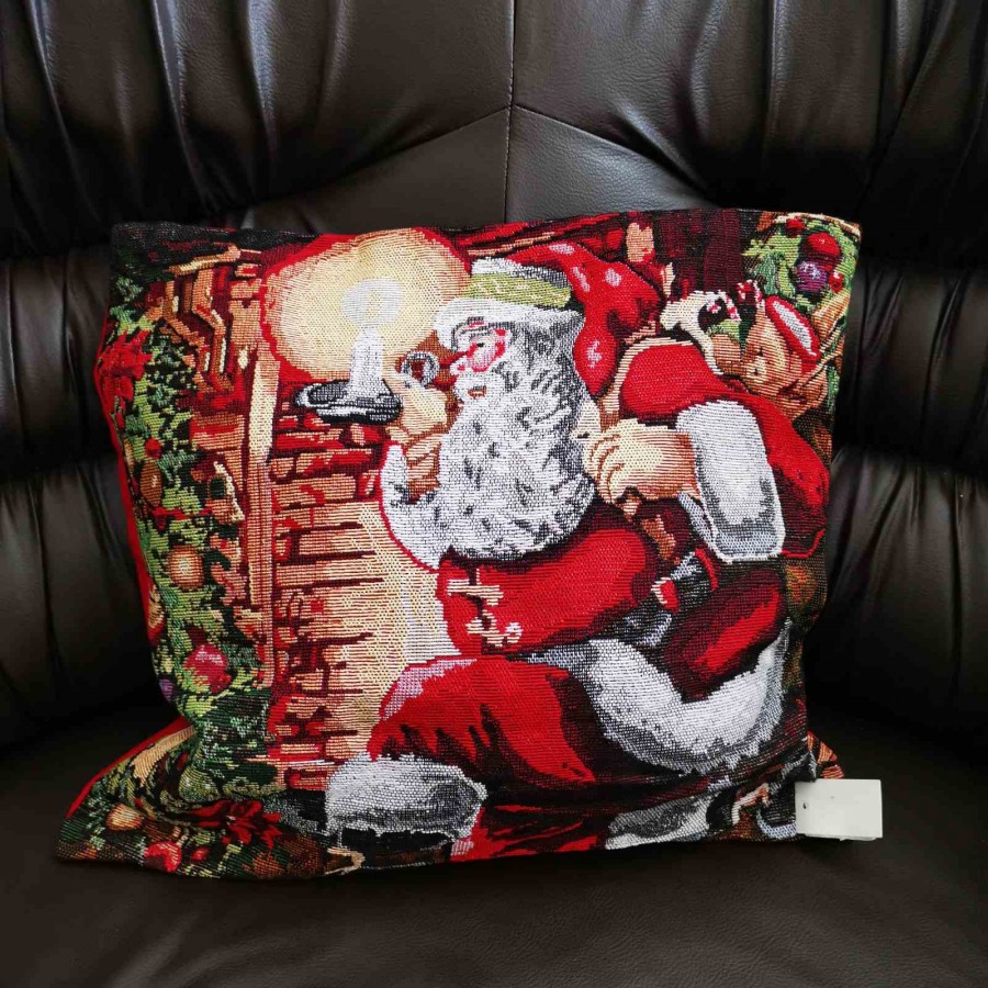 Коледна калъфка за декоративна възглавница с  Дядо Коледа