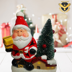 Керамичен Дядо Коледа с елха