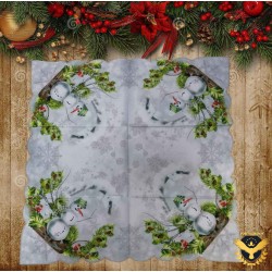 Красиво Коледно каре Снежен човек