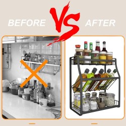Кухненски органайзер за подправки и бутилки Кухненски органайзер за подправки и бутилки