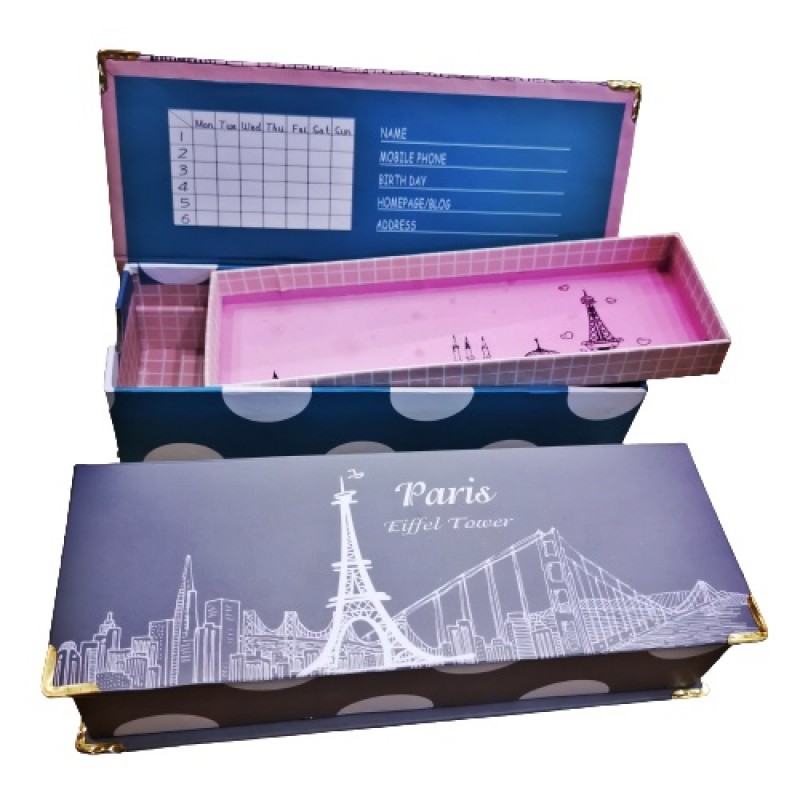 Кутия за моливи с 2 отделения Париж