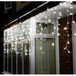 LED Гирлянд / Ресни - Студено бял цвят