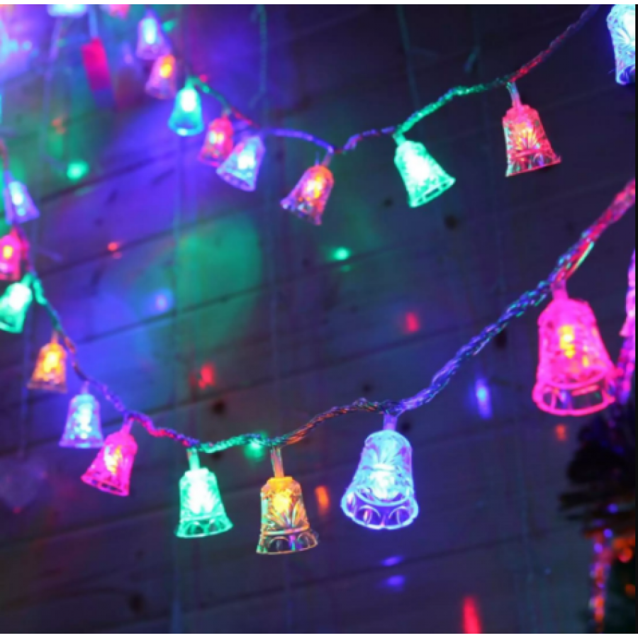 Коледни лампички многоцветни Камбанки