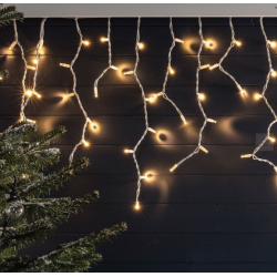 LED Гирлянд / Ресни - Топло бял цвят