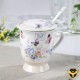 Порцеланова чаша с капаче и цедка "Beautiful ,,