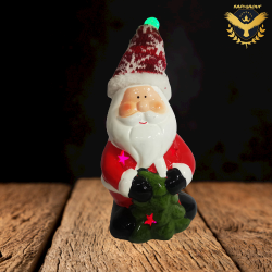 Керамична ,светеща,Коледна фигурка Дядо Коледа 