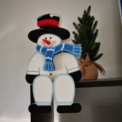 Седящ Дървен Снежен човек