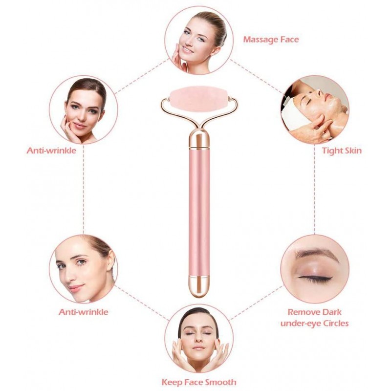 Нефритен масажор за лице ролер - Facial Roller