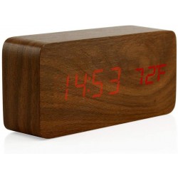 Дървен LED часовник  Дървен LED часовник