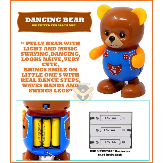 Детска играчка Мече с музика и светлини