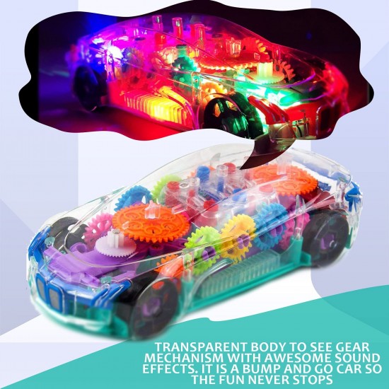 Прозрачна кола със звуци и светлини Gear car Прозрачна кола със звуци и светлини Gear car