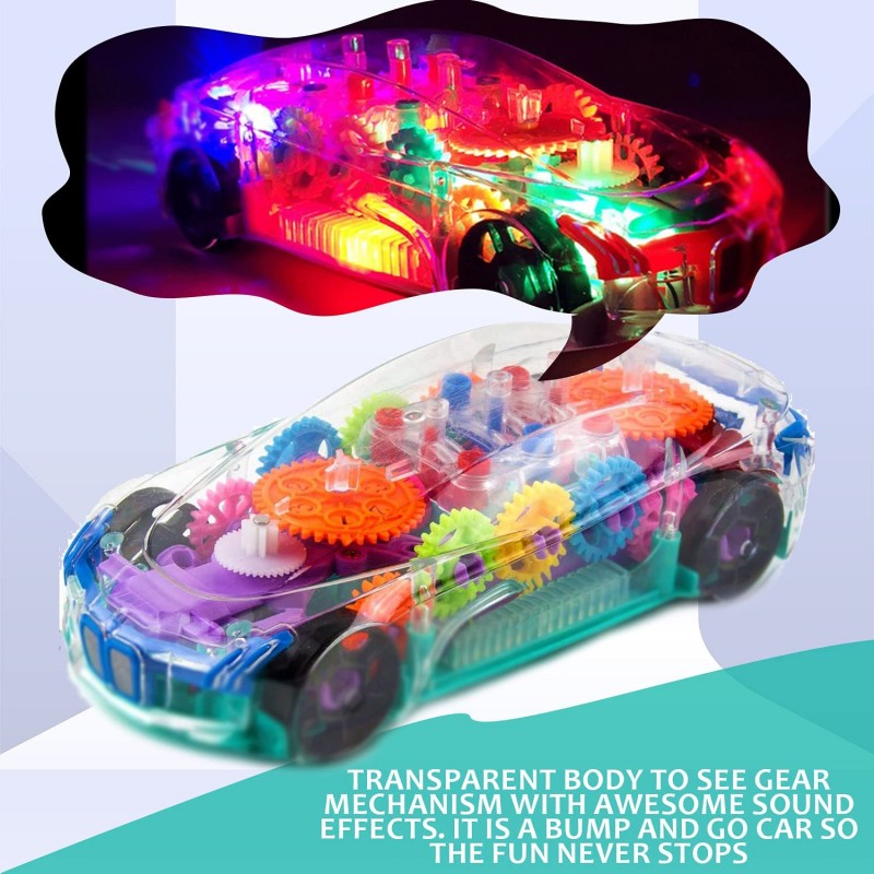 Прозрачна кола със звуци и светлини Gear car