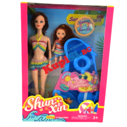 Детска кукла с дете и лодка