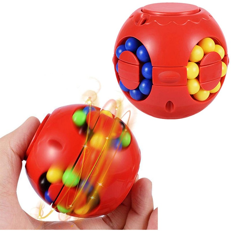 Въртящо кубче с топчета , Антистрес, фиджет,Magic bean cube