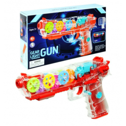 Прозрачен светещ музикален пистолет