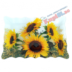 Стъклено къдраво плато - Слънчоглед