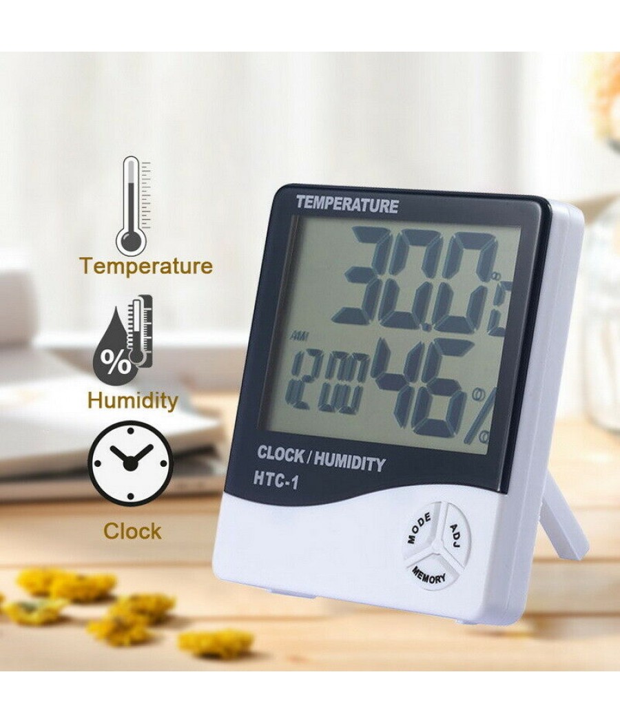 Мултифункционален Дигитален термометър с влагомер HTC 1