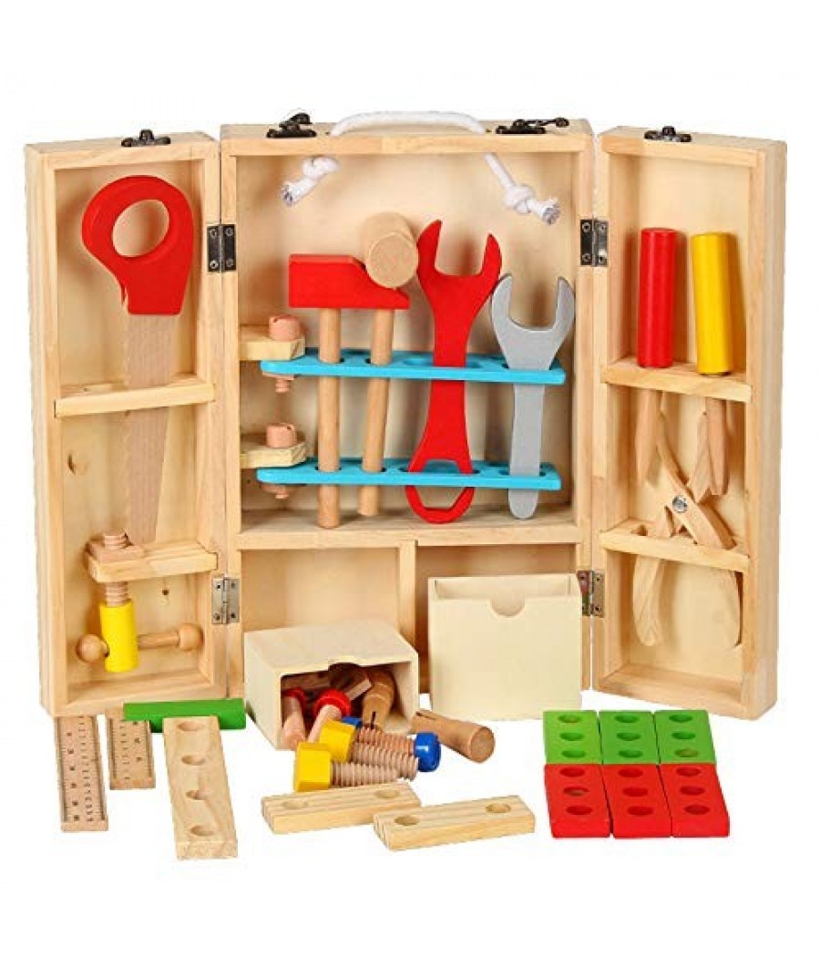 Детски дървен куфар с инструменти